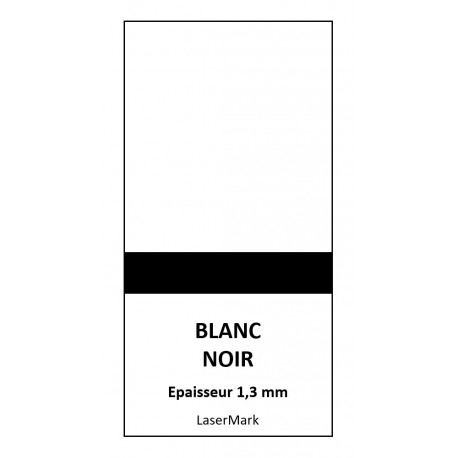 LaserMark Blanc Noir - 610 x 305 mm - Ep 1,3 mm