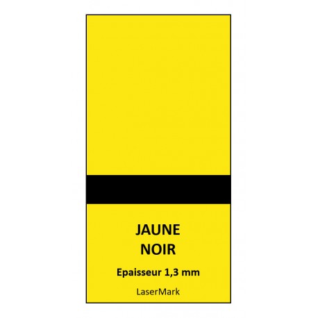 LaserMark Jaune Noir - 610 x 305 mm - Ep 1,3 mm