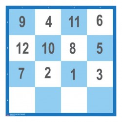 Piste sur bâche 60 x 60 cm - Chiffres de 1 à 12