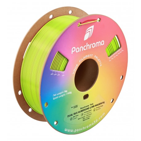 Filament Panchroma PLA Dual Silk - Aubergine : Vert Citron - Magenta