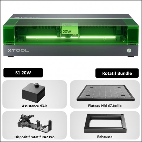 S1 - 20W - Version Rotatif Bundle - xTool