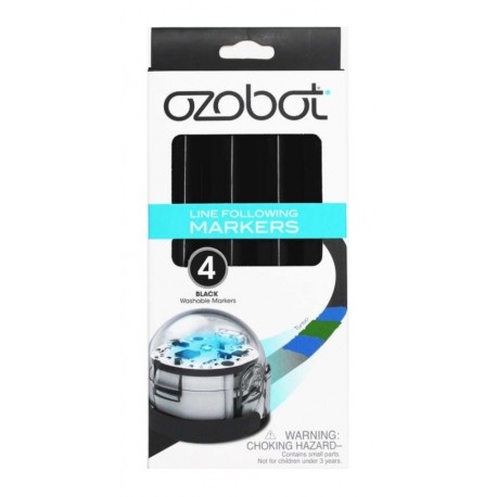 Boîte de 4 feutres noirs Ozobot grand modèle