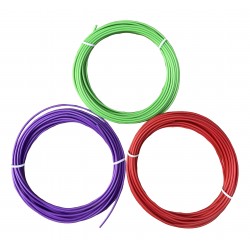 Filaments PLA II , Rouge, Violet et Vert (15 mètres)