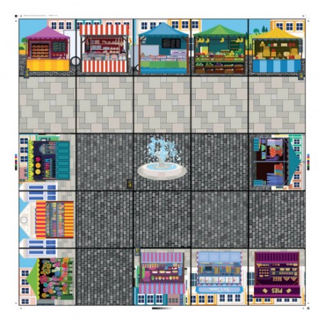 Tapis "Place du Marché" pour robot Bee-Bot / Blue-Bot