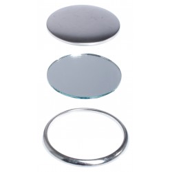 100 Badges Miroirs Ronds ⌀ 75mm