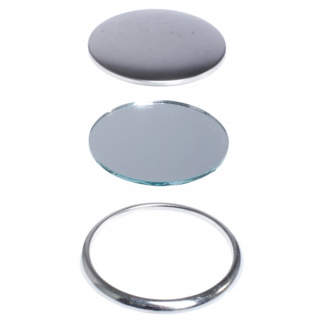 100 Badges Miroir Ronds- ⌀ 75mm - Secabo