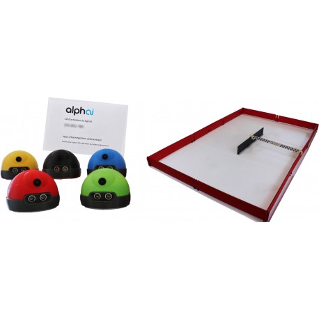 Pack de 5 robots AlphAI avec Logiciel et Arène Grande Course