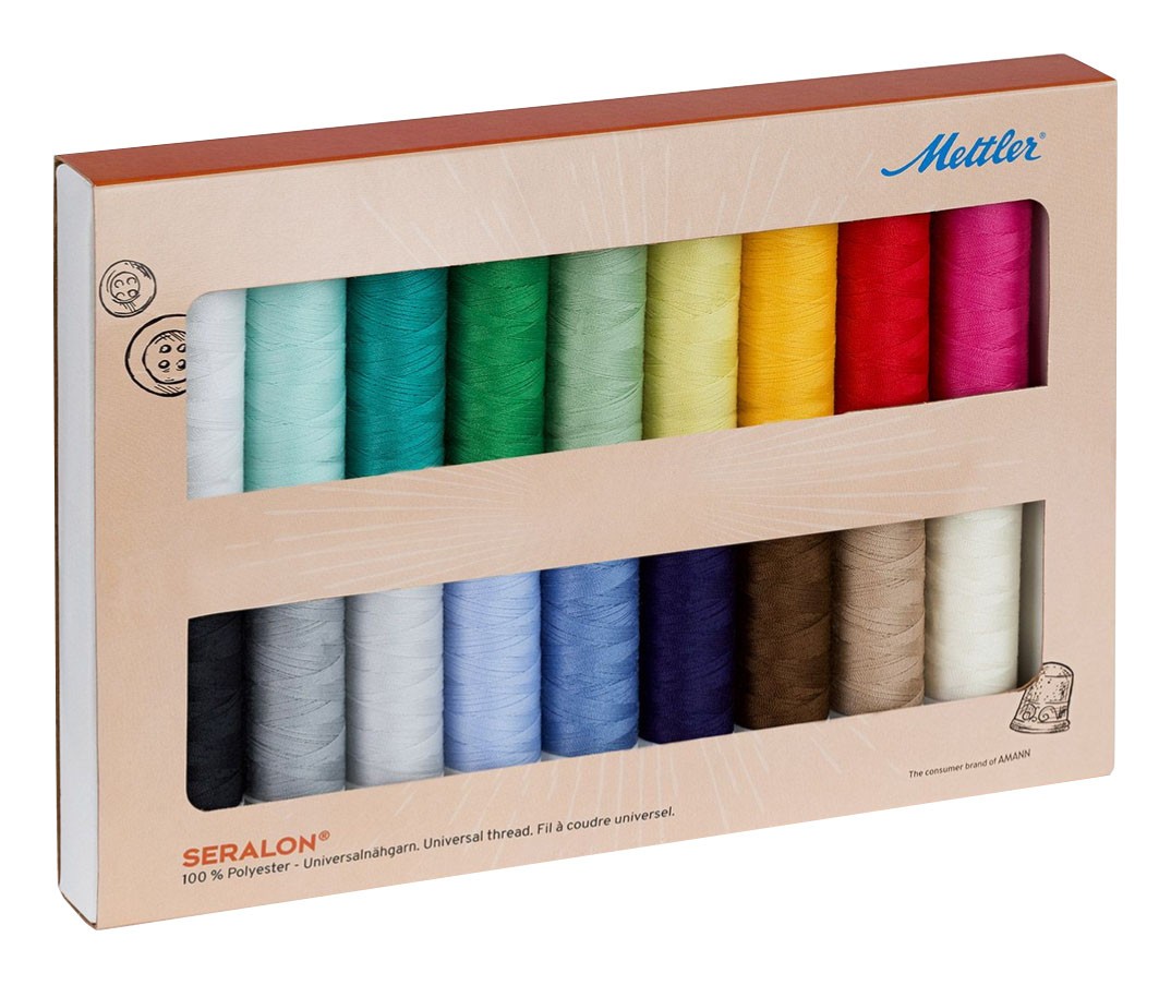 Fil à Coudre Mettler Seralon No.100 - Lot De 4 Bobines - Beige - 200 M - 100% Polyester