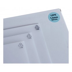 10 Feuilles LDPE 500 x 300 mm - Ep 1.5 mm - Blanc Naturel