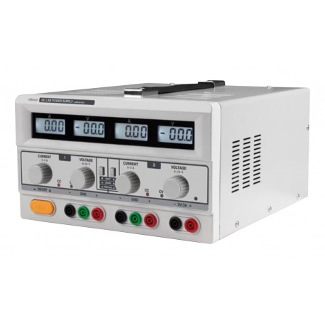 Alimentation double de Laboratoire 2x 0-30V / 0-3A - 1x 5V/3A